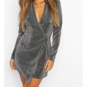 Boohoo metallic blazer (dress)